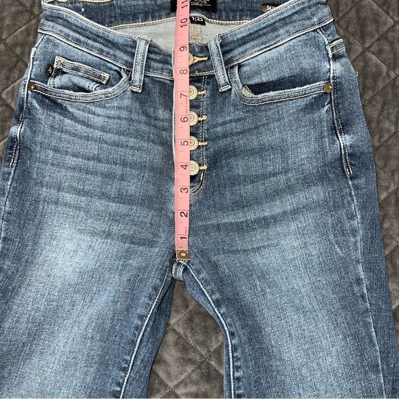 Judy Blue Jeans Women 1 25 Skinny High Rise Button Fly 27” Inseam Blue Stretch D - Picture 5 of 8
